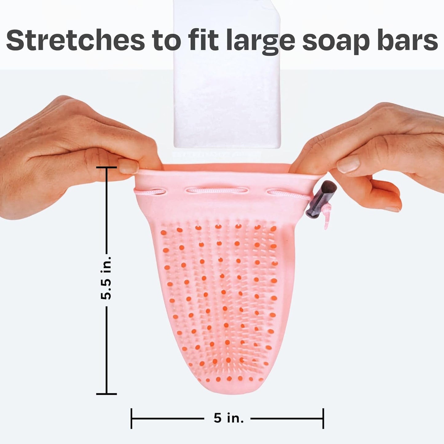 Gentle Exfoliating Bar Soap Loofah Pouch, Soap Saver Bag, Soap Exfoliating Bag, Bar Soap Pouch, Soap Savers for Bar Soap, Mesh Soap Bags for Soap Bars, Soap Bar Bag, Silicone Body Scrubber Pouch