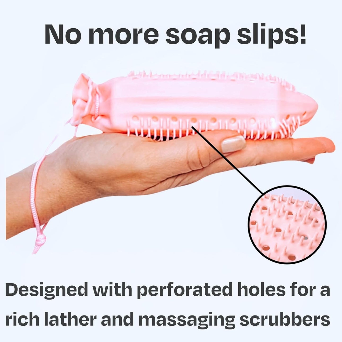 Gentle Exfoliating Bar Soap Loofah Pouch, Soap Saver Bag, Soap Exfoliating Bag, Bar Soap Pouch, Soap Savers for Bar Soap, Mesh Soap Bags for Soap Bars, Soap Bar Bag, Silicone Body Scrubber Pouch